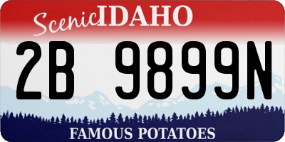 ID license plate 2B9899N