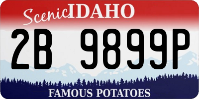 ID license plate 2B9899P