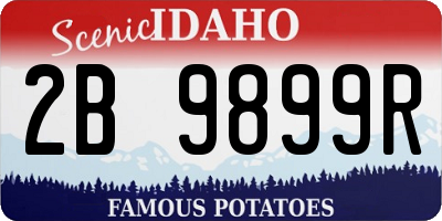 ID license plate 2B9899R