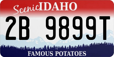 ID license plate 2B9899T