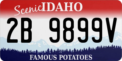 ID license plate 2B9899V