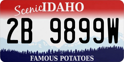 ID license plate 2B9899W