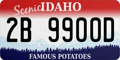 ID license plate 2B9900D