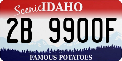 ID license plate 2B9900F