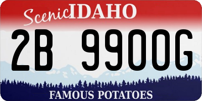 ID license plate 2B9900G