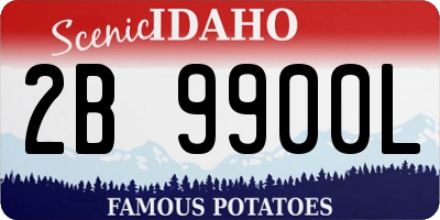 ID license plate 2B9900L