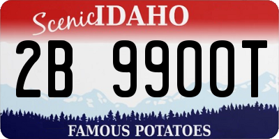 ID license plate 2B9900T