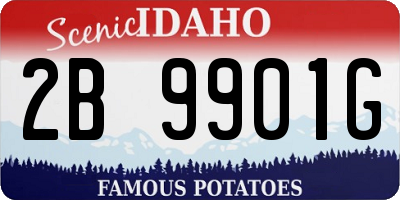 ID license plate 2B9901G