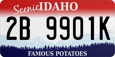 ID license plate 2B9901K