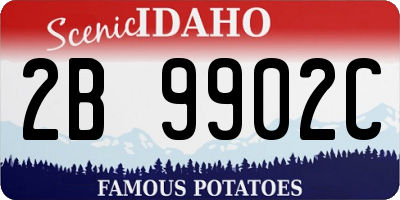 ID license plate 2B9902C