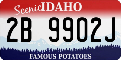 ID license plate 2B9902J