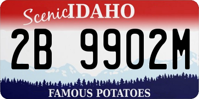 ID license plate 2B9902M