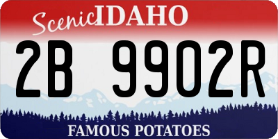 ID license plate 2B9902R