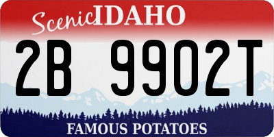 ID license plate 2B9902T