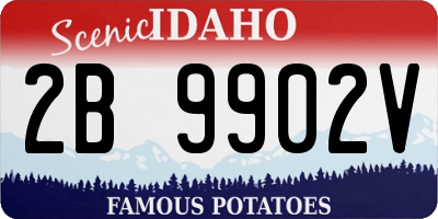 ID license plate 2B9902V