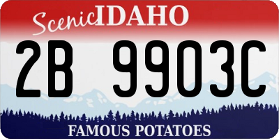 ID license plate 2B9903C