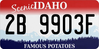 ID license plate 2B9903F