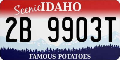 ID license plate 2B9903T