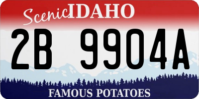 ID license plate 2B9904A