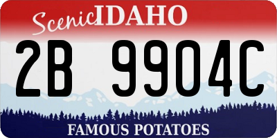 ID license plate 2B9904C