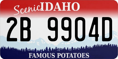 ID license plate 2B9904D