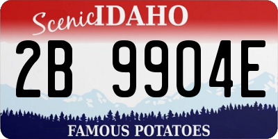 ID license plate 2B9904E