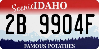 ID license plate 2B9904F