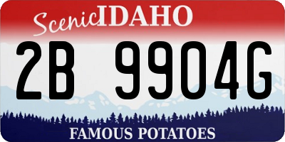ID license plate 2B9904G