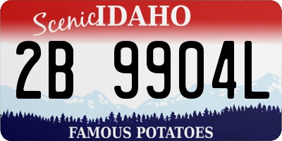 ID license plate 2B9904L