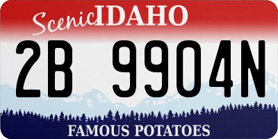 ID license plate 2B9904N
