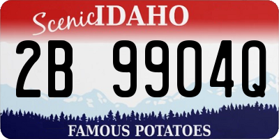 ID license plate 2B9904Q