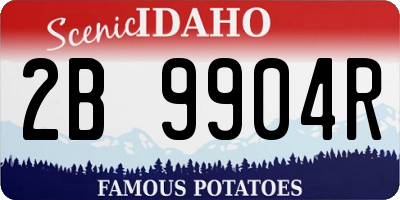 ID license plate 2B9904R