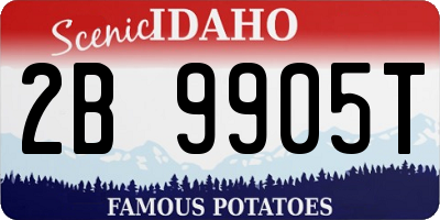 ID license plate 2B9905T