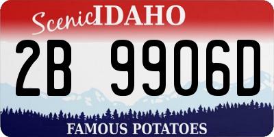 ID license plate 2B9906D