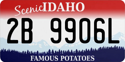 ID license plate 2B9906L