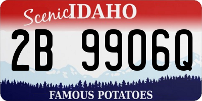 ID license plate 2B9906Q