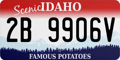 ID license plate 2B9906V