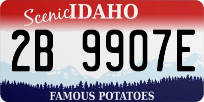 ID license plate 2B9907E