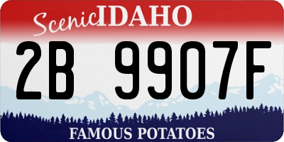 ID license plate 2B9907F