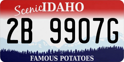 ID license plate 2B9907G