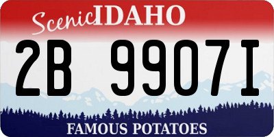 ID license plate 2B9907I