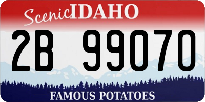 ID license plate 2B9907O