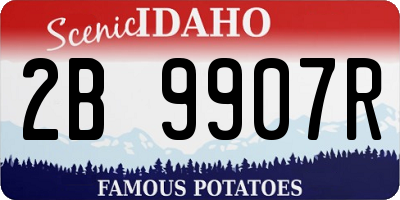 ID license plate 2B9907R
