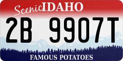 ID license plate 2B9907T