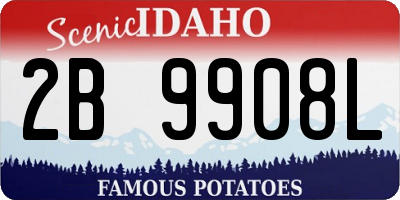 ID license plate 2B9908L