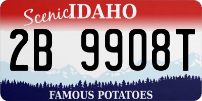 ID license plate 2B9908T