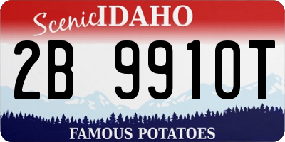 ID license plate 2B9910T