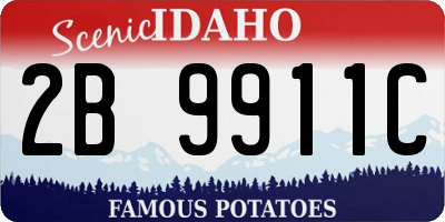 ID license plate 2B9911C