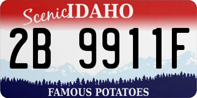 ID license plate 2B9911F
