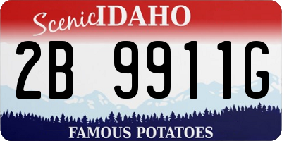 ID license plate 2B9911G